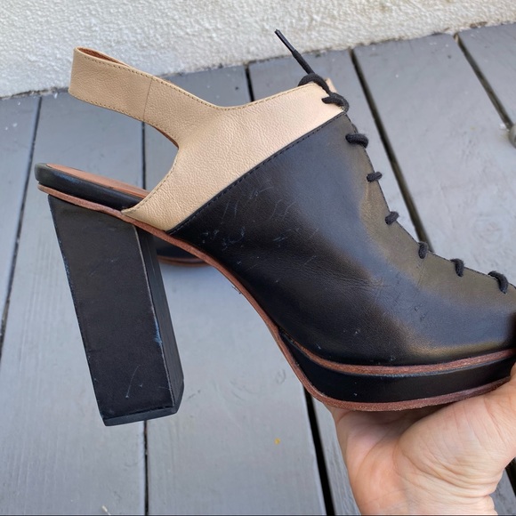 Rachel Comey 10 Black Pratt Lace Up Slingback Heel - Picture 5 of 8